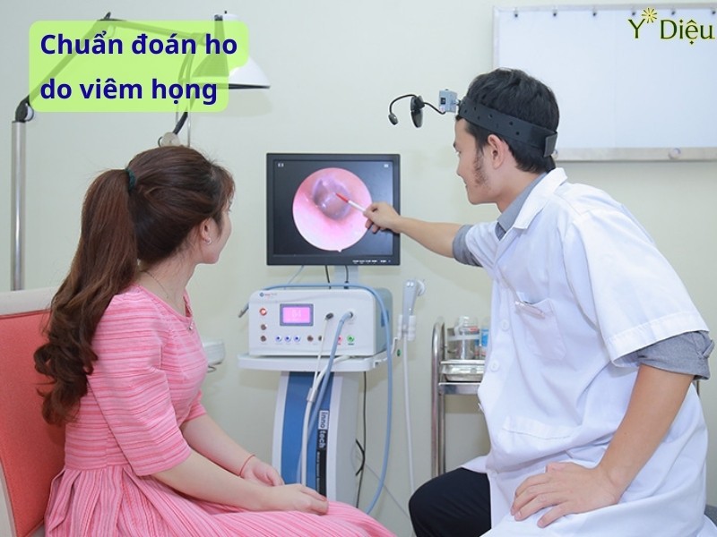Chuẩn đoán ho do viêm họng bằng hình ảnh nội soi.